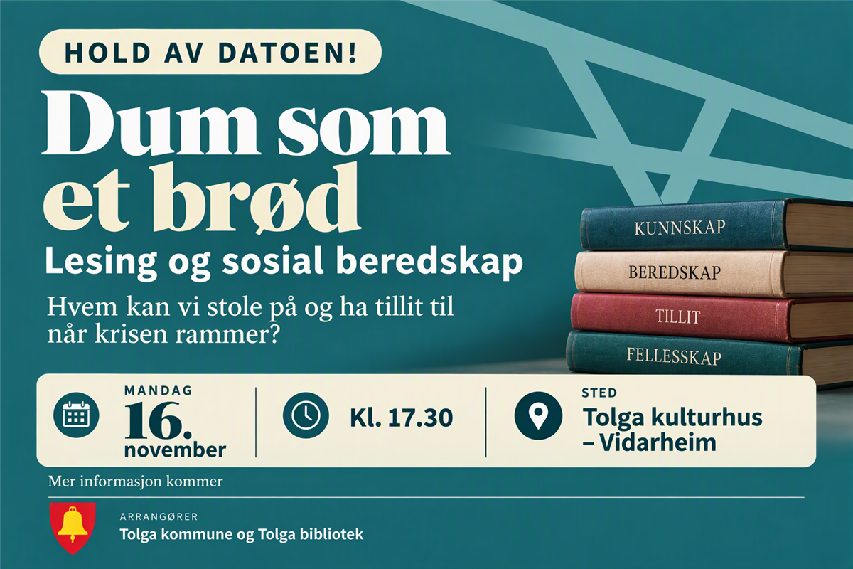 plakat om sosial beredskap og lesing